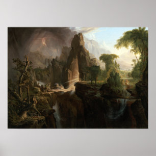 Poster Thomas Cole Expulsão do Jardim do Éden