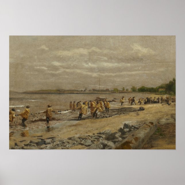 Poster Thomas Eakins - Apanhando o Sena (Frente)