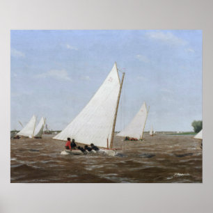 Póster Thomas Eakins - Caça de veleiros no Delaware