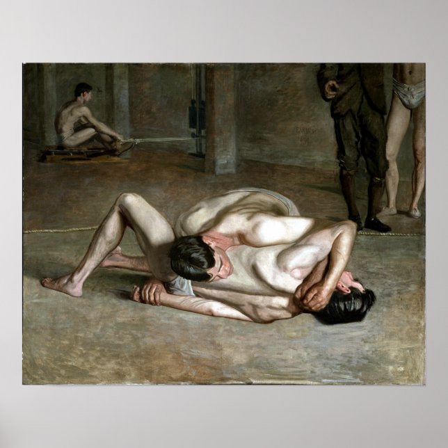 Poster Thomas Eakins Wrestlers (Frente)