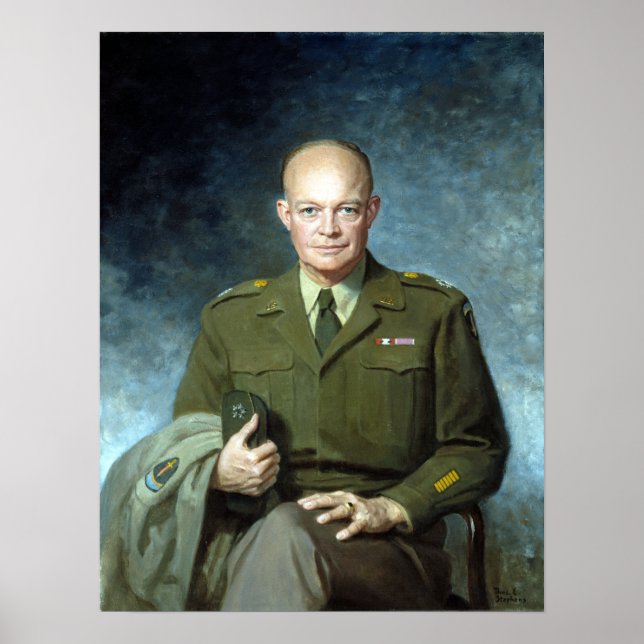Poster Thomas Edgar Stephens Dwight D. Eisenhower (Frente)