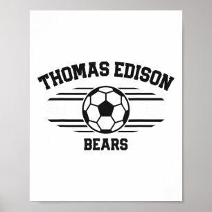 Poster Thomas Edison Bears Futebol Byll 2025