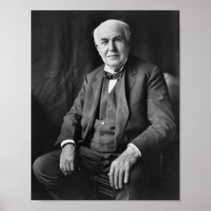 Póster Thomas Edison - inventor e homem de negócios