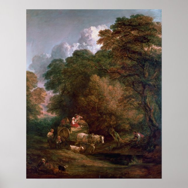 Póster Thomas Gainsborough |O carrinho de mercado, 1786 (Frente)
