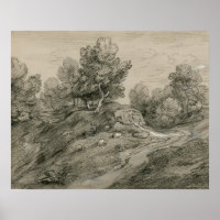 Thomas Gainsborough - Paisagem de terra arborizada
