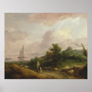 Póster Thomas Gainsborough - paisagem litoral