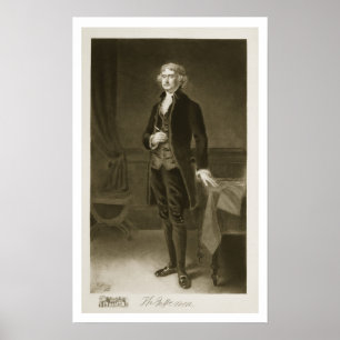 Póster Thomas Jefferson, 3º Presidente do Estado Unidos