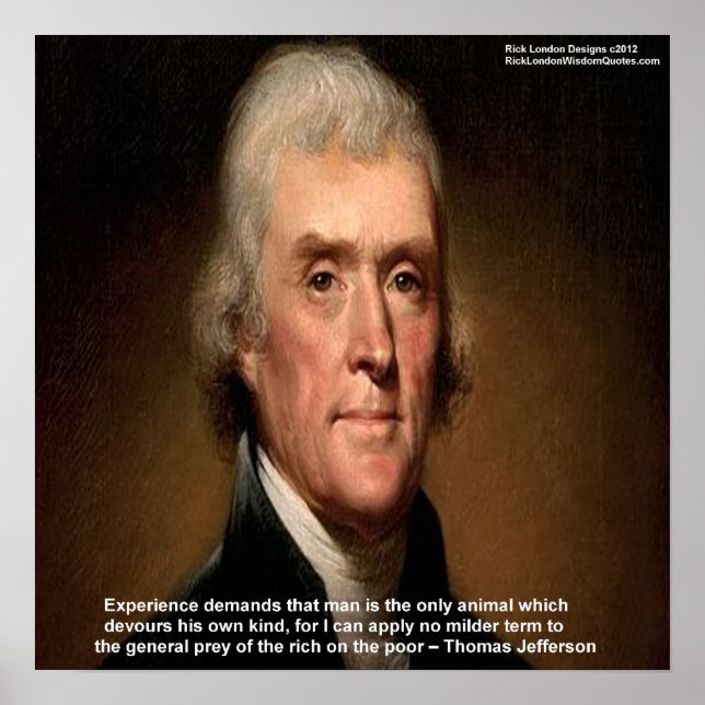 Póster Thomas Jefferson Cartilha de Thomas Jefferson Não  (Frente)