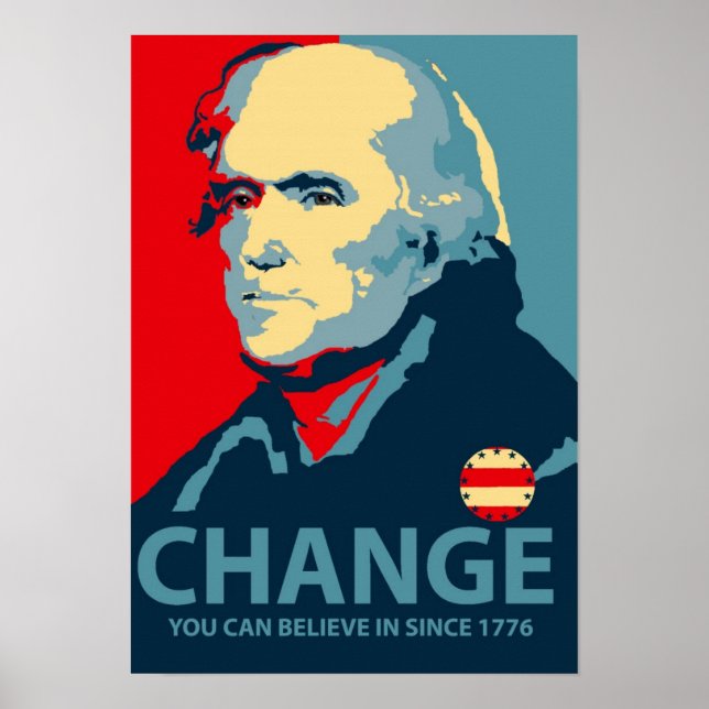 Póster Thomas Jefferson Change (Frente)