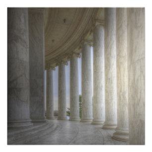 Póster Thomas Jefferson Circular Memorial Colonnade