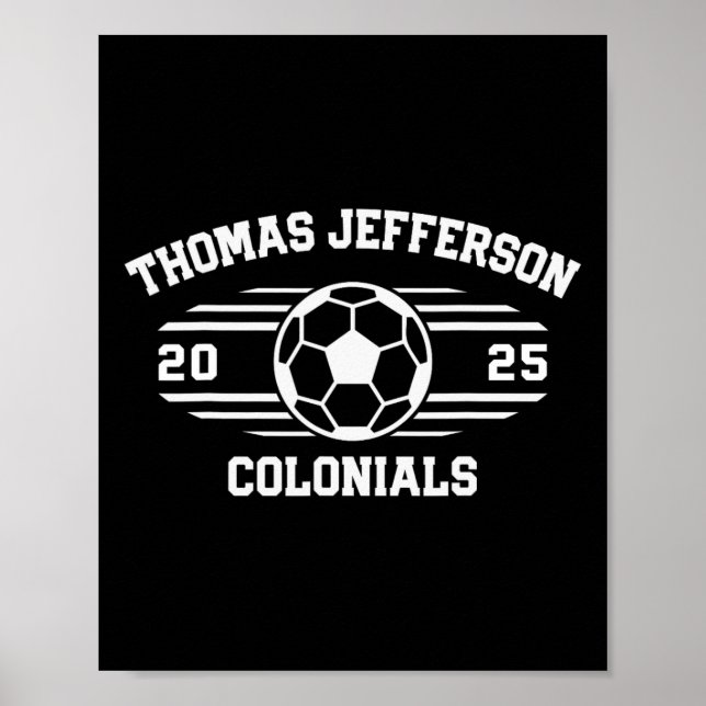Poster Thomas Jefferson Colonials Futebol Byll 2025  (Frente)