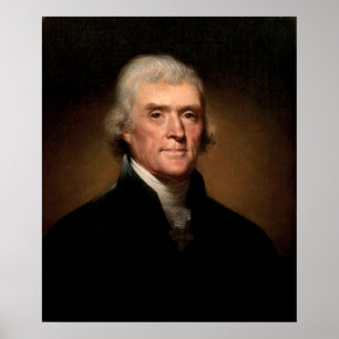 Poster Thomas Jefferson de Rembrandt Peale - Circa 1800