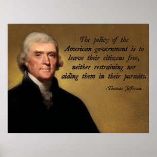 Póster Thomas Jefferson limitou o governo