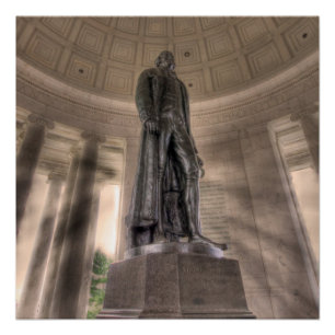 Póster Thomas Jefferson Memorial Bronze Estátua