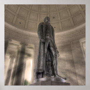 Póster Thomas Jefferson Memorial Bronze Estátua