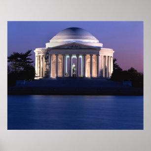 Póster Thomas Jefferson Memorial em Dusk
