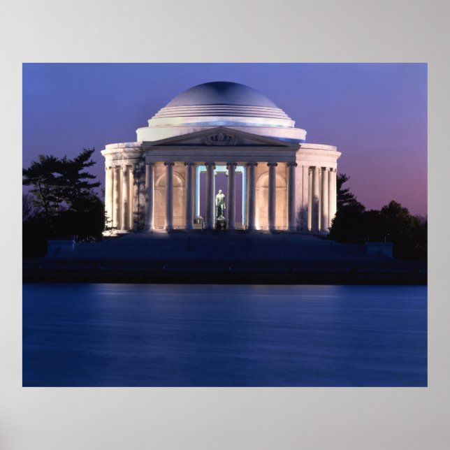Póster Thomas Jefferson Memorial em Dusk (Frente)