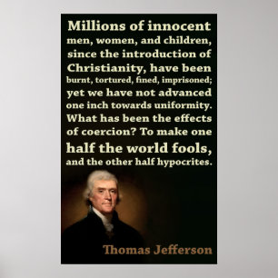 Poster Thomas Jefferson   Metade De Tolos, Metade De Hipó