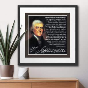 Poster Thomas Jefferson - várias citações
