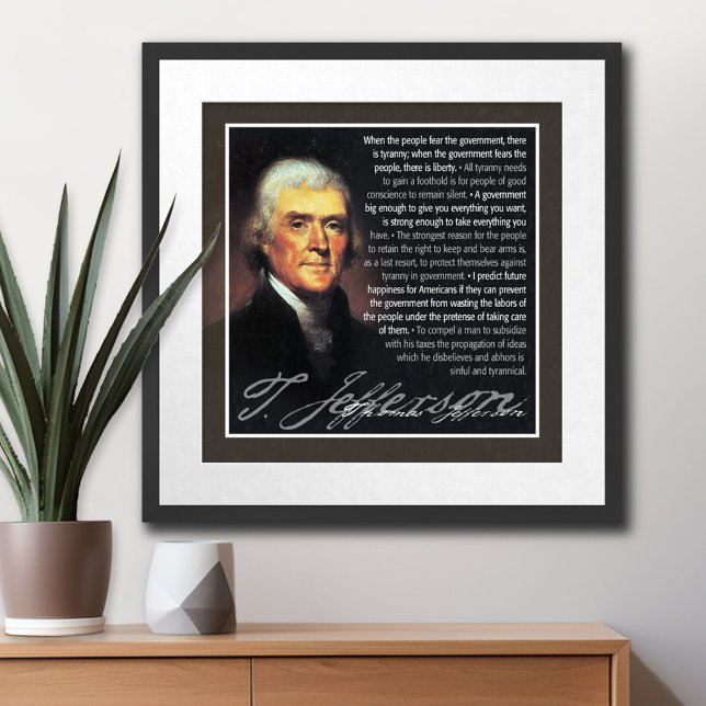 Poster Thomas Jefferson - várias citações (Thomas Jefferson Poster)