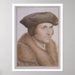 Poster Thomas mais, senhor chanceler (1478-1535) gravado