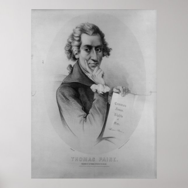 Póster THOMAS PAINE Lithógrafo por Peter Kramer (Frente)