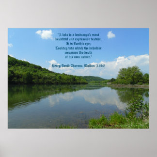 Poster Thoreau Lake Quote