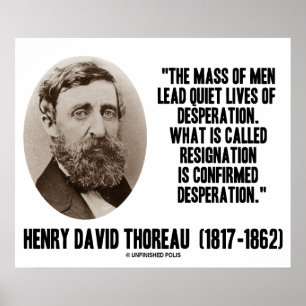 Poster Thoreau Leva Uma Renúncia De Desespero Silencioso