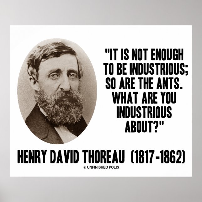 Póster Thoreau Não É O Suficiente Para Ser Industrial, As (Frente)