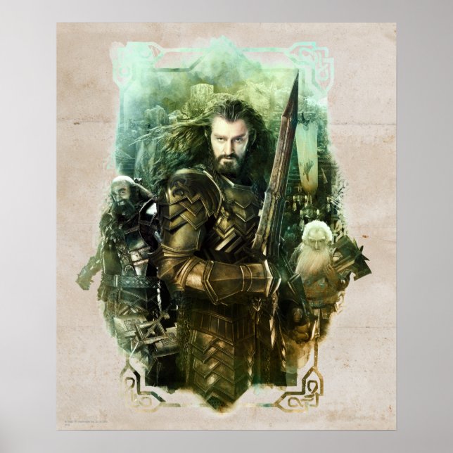 Poster THORIN OAKENSHIELD™, Dwalin e Gráfico Balin (Frente)