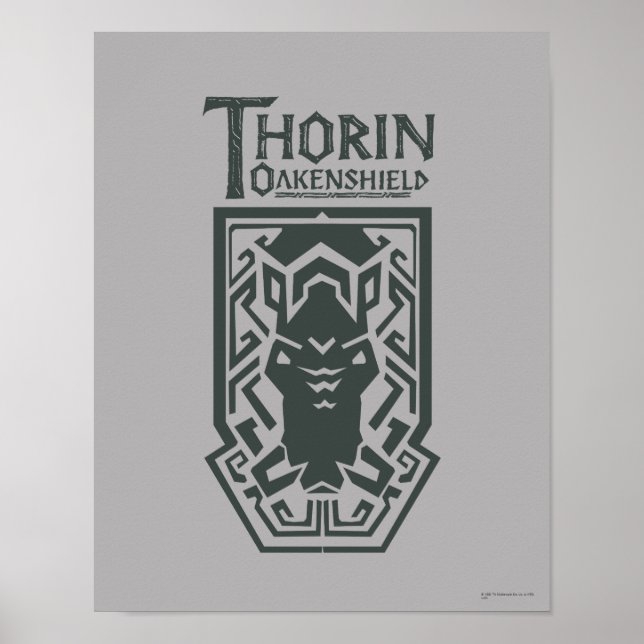 Póster THORIN OAKENSHIELD™ - Símbolo de blindagem (Frente)