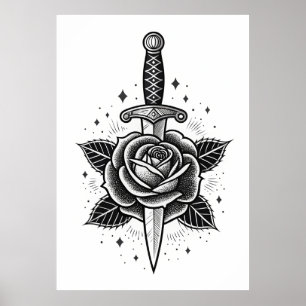 Poster Thorn Eterno: Rosa Clássico de Dagger