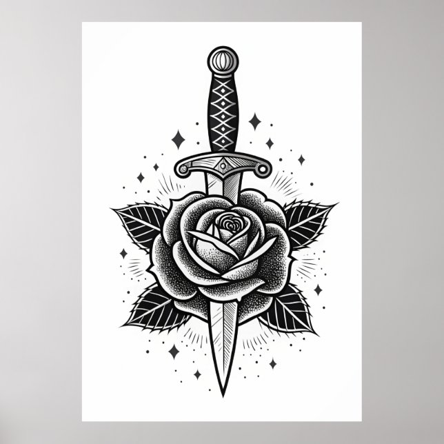 Poster Thorn Eterno: Rosa Clássico de Dagger (Frente)