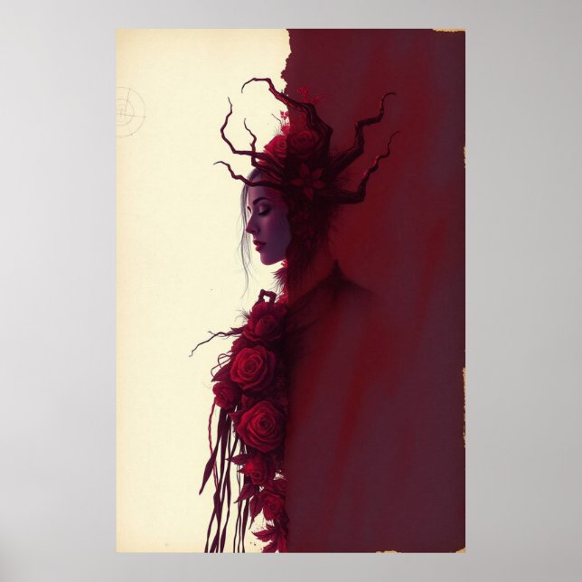 Poster Thorns & Grace: Crimson Bloom (Frente)