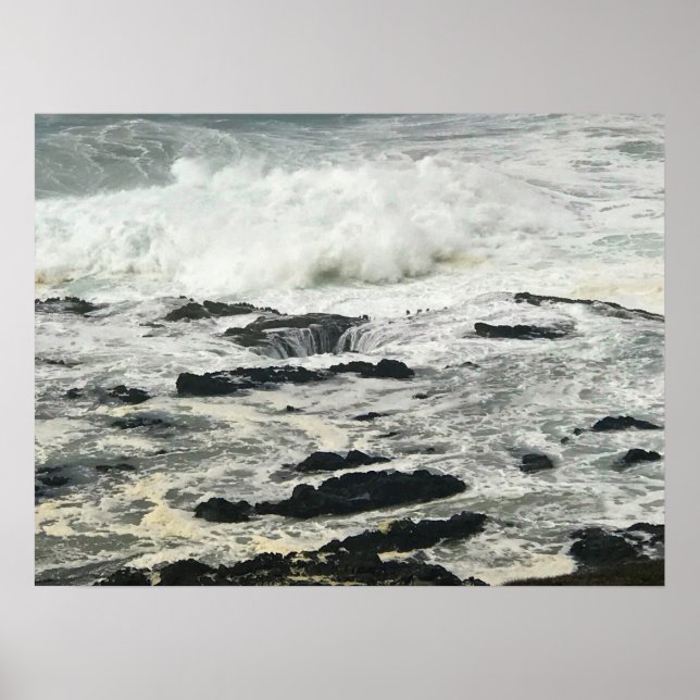 Poster Thor's well, Cape Perpetua, Costa do Oregon (Frente)