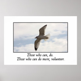 Póster Those who can do more volunteer