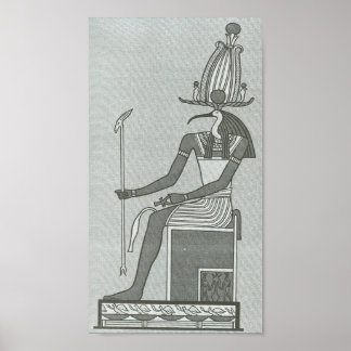Póster Thoth Sentado Em Seu Portfólio De Trones