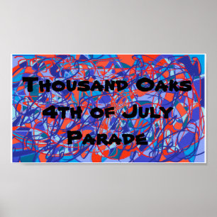 Poster Thousand Oaks 4 de julho Parade, abstrato art