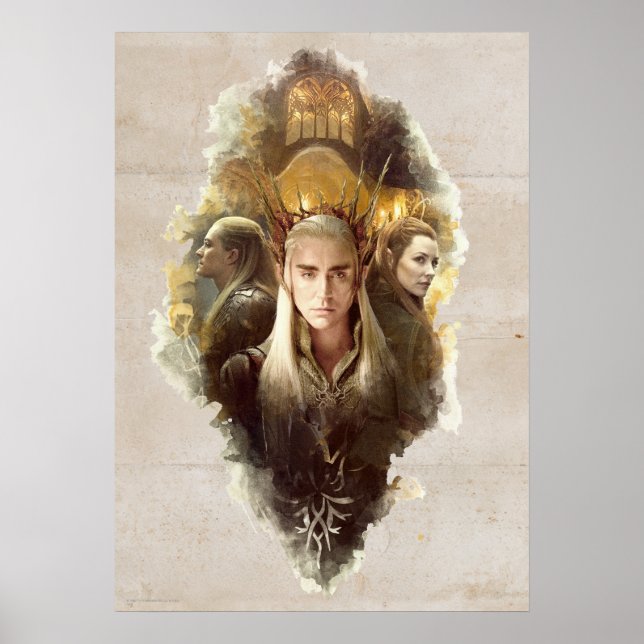 Póster Thranduil, LEGOLAS GREENLEAF™, & TAURIEL™ Gráfico (Frente)