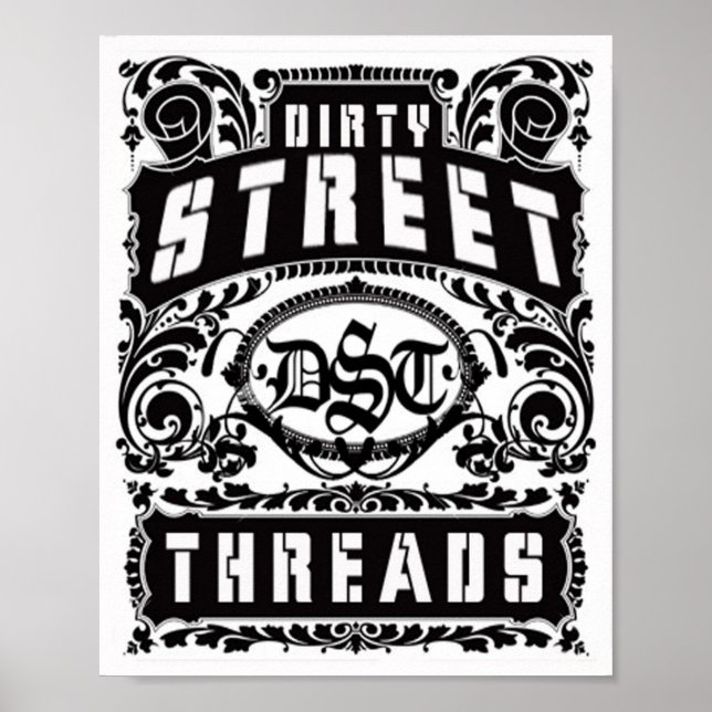 Poster threads de rua sujos (Frente)