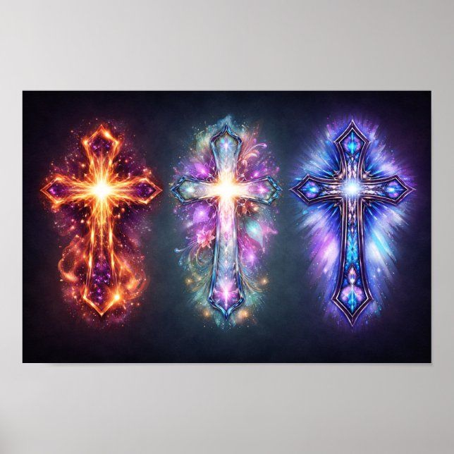 Poster Three Cross Art (Frente)