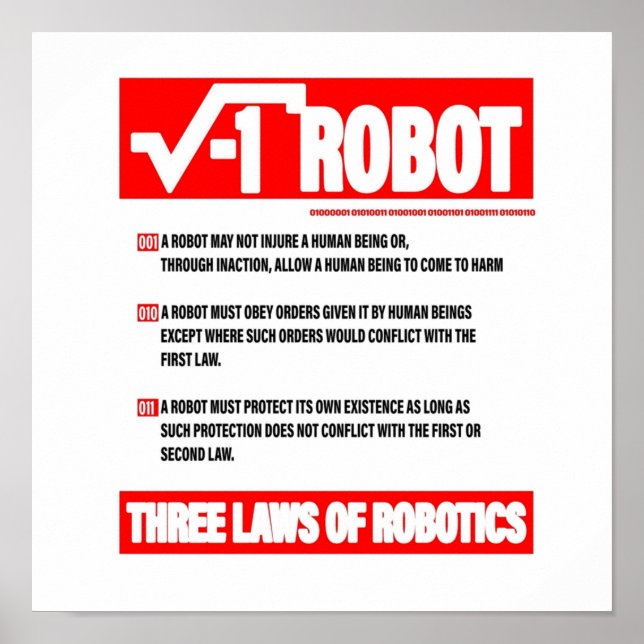 POSTER THREE LAWS OF ROBOTICS (Frente)