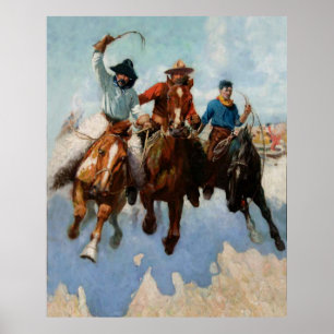 Poster "Three Montana Cowboys", por W Herbert Dunton