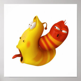 Poster Threepa Nova Larva Amarela Vermelha também conheci