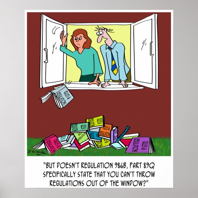 Poster Throwing Regulations out the Window (Frente)