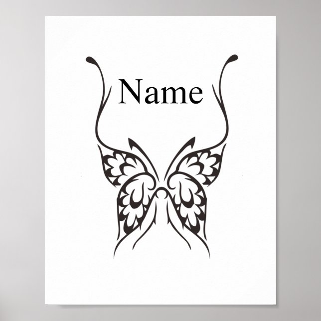 Poster Thunder_Cove da Tatuagem de Borboleta Estilizada (Frente)