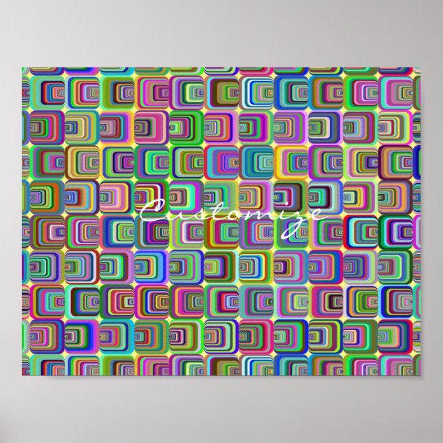 Poster Thunder_Cove, estilo hippie psíquico do Groovy (Frente)