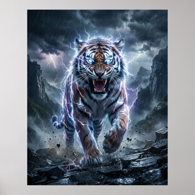 Poster Thunder Tiger Tempestade Dividir (Frente)