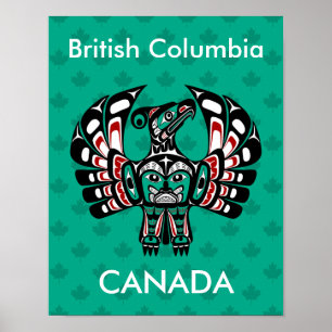 Poster Thunderbird Negra-Americana de Arte Negra