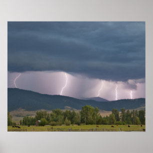 Poster Thunderstorm produced lightning in the Jocko